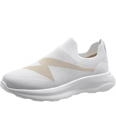 Canvas Slip On Sneakers Running Sneakers for Women White Sneakers for Women Womens Slip On Sneakers Z 02-white $22.85 Athleti...