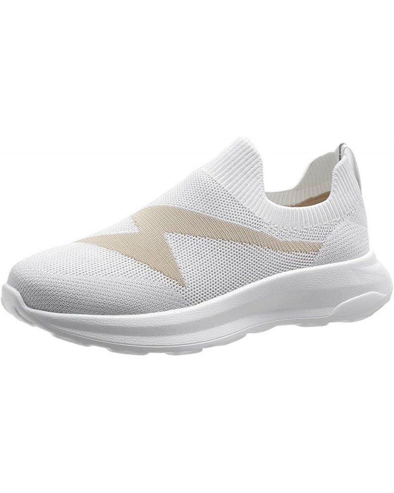 Canvas Slip On Sneakers Running Sneakers for Women White Sneakers for Women Womens Slip On Sneakers Z 02-white $22.85 Athleti...