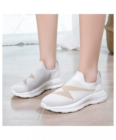 Canvas Slip On Sneakers Running Sneakers for Women White Sneakers for Women Womens Slip On Sneakers Z 02-white $22.85 Athleti...