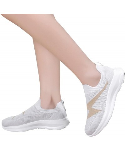 Canvas Slip On Sneakers Running Sneakers for Women White Sneakers for Women Womens Slip On Sneakers Z 02-white $22.85 Athleti...