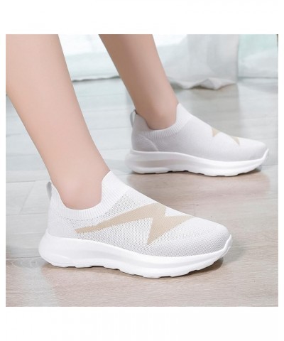 Canvas Slip On Sneakers Running Sneakers for Women White Sneakers for Women Womens Slip On Sneakers Z 02-white $22.85 Athleti...