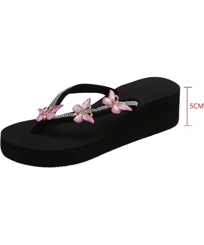 Women's Arch Support Orthopedic Flip-Flop Thong T-Strap Sandals Strappy Lace Up Boho Flat Mules Shoes 99-hyems-pink-7 $8.77 L...