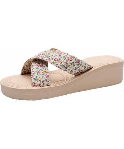 Fashion Spring And Summer Women Slippers Thick Bottom Wedge Heel Colorful Flowers Open Therapeutic Slippers for A $11.06 Slip...