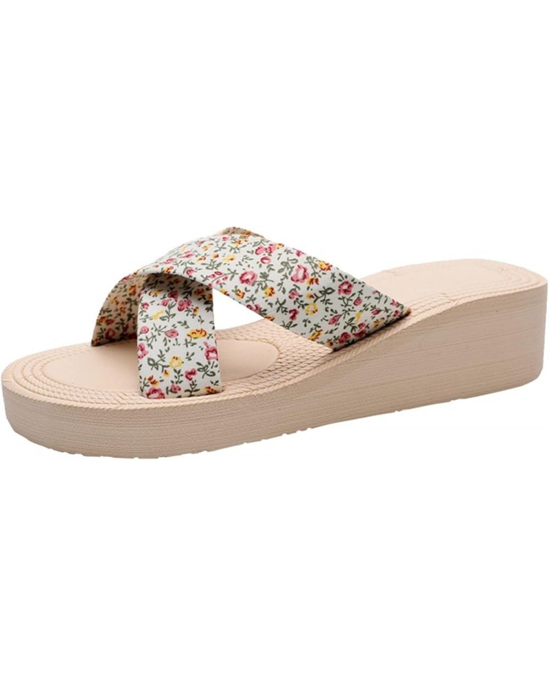 Fashion Spring And Summer Women Slippers Thick Bottom Wedge Heel Colorful Flowers Open Therapeutic Slippers for A $11.06 Slip...