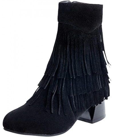 Cowboy Boots for Women, Womens Platform Booties Cowboy Boots for Women Z 14-black $30.07 Boots