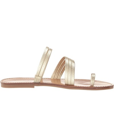 Womens Cins Toe Ring Flat Strappy Slide Sandals Gold 710 $15.57 Sandals