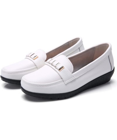 Women's Flats Shoes Flats Comfortable Dressy Round Toe Ballet Flats Loafers Shoes for Women White $19.24 Flats