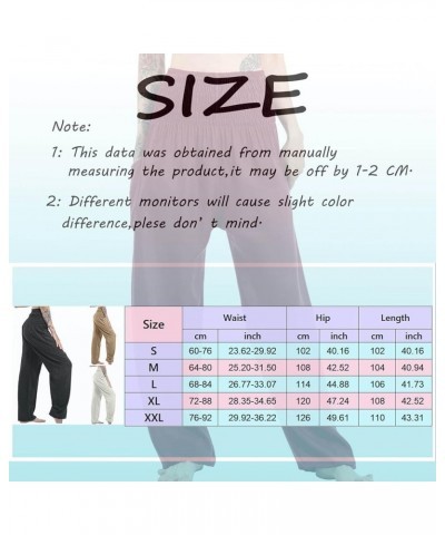 Womens Pants High Waisted Wide Leg Palazzo Pants Baggy Pants Beach Trousers with Pockets Khaki - 2024 Pants for Women $10.07 ...