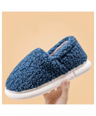 Mary Jane House Slippers Women Stretch Exercise Men Womens Warm Soft Flop Plush Flattering Huarache High-Top Shoes C-navy $12...