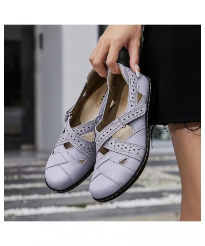 Women's Casual Loafers Cute Slip On Comfort Walking Flats Leather Driving Moccasins Fashion Closed Toe Boat Shoes Lilac $25.9...