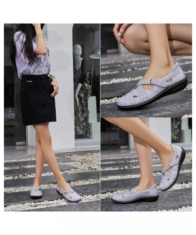 Women's Casual Loafers Cute Slip On Comfort Walking Flats Leather Driving Moccasins Fashion Closed Toe Boat Shoes Lilac $25.9...