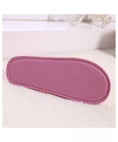 Plush Slippers Winter Warm Bedroom Home Shoes Indoors Anti-slip Soft Floor Women House Slippers for Men Memory Foam Pink $9.1...