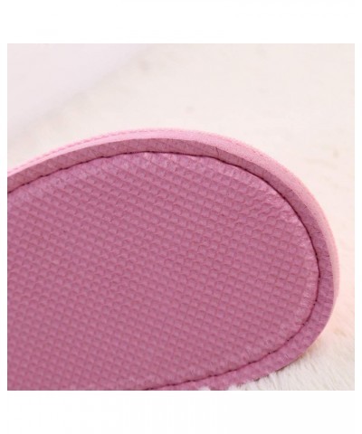 Plush Slippers Winter Warm Bedroom Home Shoes Indoors Anti-slip Soft Floor Women House Slippers for Men Memory Foam Pink $9.1...