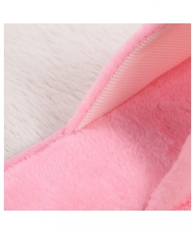 Plush Slippers Winter Warm Bedroom Home Shoes Indoors Anti-slip Soft Floor Women House Slippers for Men Memory Foam Pink $9.1...