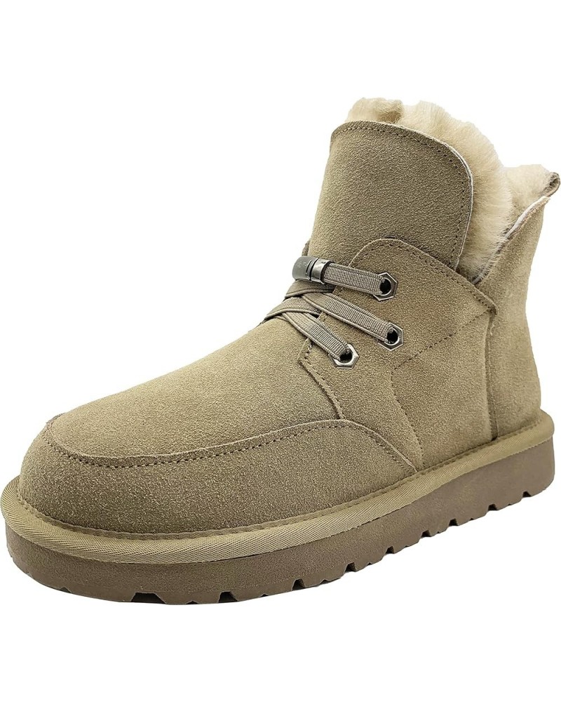 Aguamarine Genuine Sheepskin Shearing Pull On Women Winter Boot Almond $45.58 Outdoor Shoes