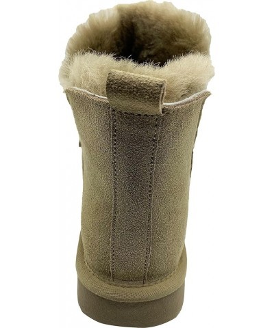 Aguamarine Genuine Sheepskin Shearing Pull On Women Winter Boot Almond $45.58 Outdoor Shoes