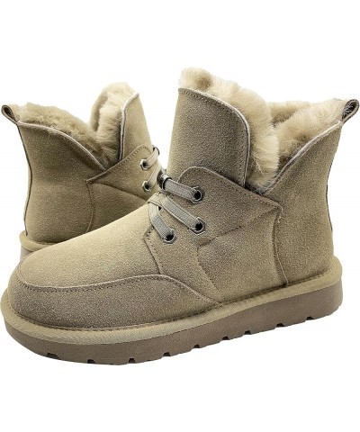 Aguamarine Genuine Sheepskin Shearing Pull On Women Winter Boot Almond $45.58 Outdoor Shoes