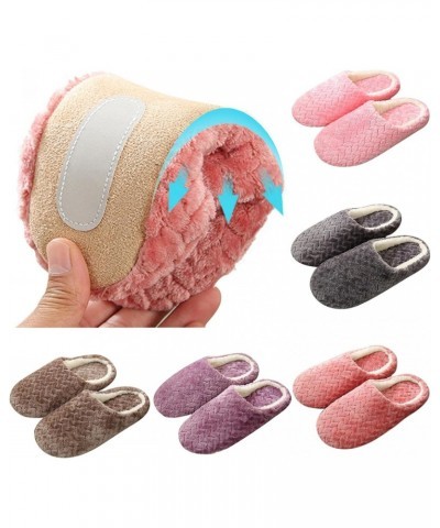 Unisex Slippers Soft Plush Cozy Close Toe Indoor Outdoor House Shoes Warm Comfy Slip On Housewear Gifts Fuzzy Slippers(Coffee...