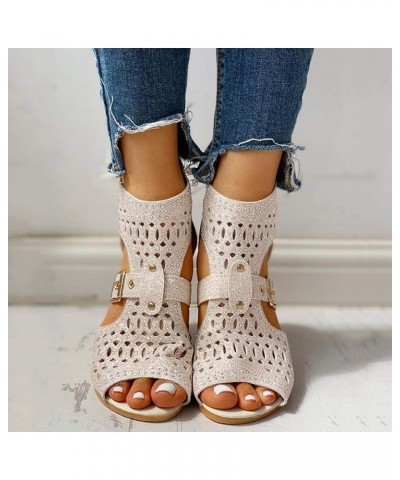 Sandals for Women Lace up Vintage Hollow Sandals Zip Crystal Fashion Up Out Outdoor Ladies Women's Shoes Women's sandals Wome...