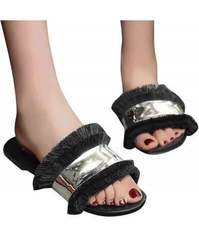 Birdies Slippers for Women Soled Wedges Leisure Shoes Casual Thick Sandals Fashion Womens Slipper Womens Size Black-d $9.09 S...