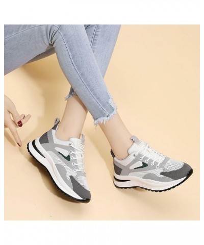 Womens Trainers Volleyball Shoes Plantar Fasciitis Shoes Arch Support Working Shoes Chunky Sneakers Cute Athletic Shoes Grey ...