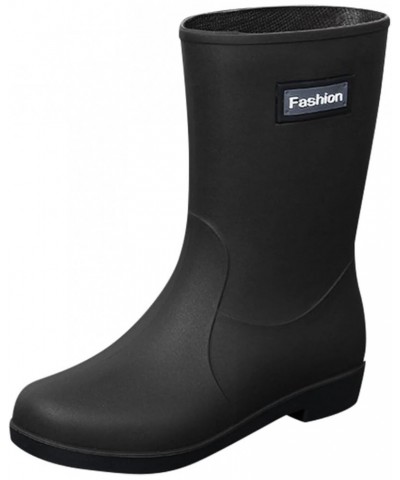 Rainboots Boots Women Women Rain Boots Short Rain Boots for Womens Ankle Rainboot Slip On Garden Boot Chelsea Boots Women Bla...