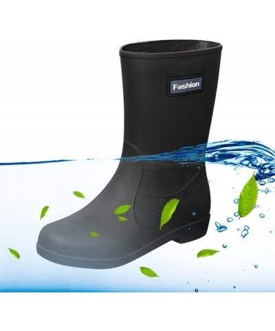 Rainboots Boots Women Women Rain Boots Short Rain Boots for Womens Ankle Rainboot Slip On Garden Boot Chelsea Boots Women Bla...