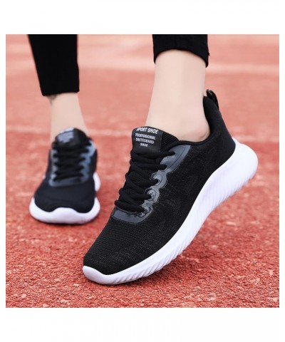 sock sneakers womens slip on sneakers white tennis shoes girls women's open toe booties Lace Up Canvas Sneakers Z 13-black $2...