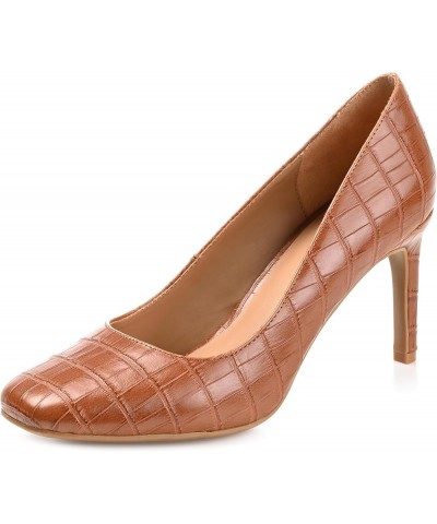 Womens Medium and Wide Width Monalee Tru Comfort Foam Square Toe Mid Heel Pumps Brown Wide $16.40 Pumps