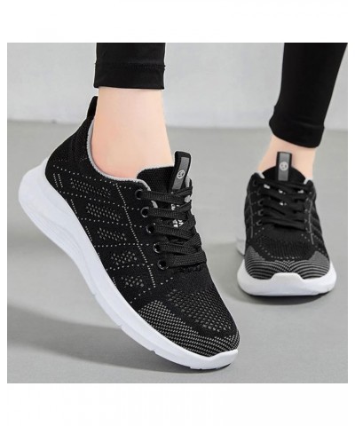 Sneakers for Women Breathable Sneakers Memory Foam Shoes Women White Leather Sneakers for Women Black 2 $10.24 Athletic Shoes