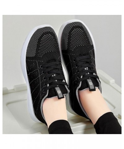 Sneakers for Women Breathable Sneakers Memory Foam Shoes Women White Leather Sneakers for Women Black 2 $10.24 Athletic Shoes