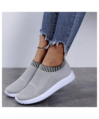 Fashion Unisex Sneakers Women Casual Shoes Breathable Mesh Walking Shoes Spring Summer Soft Flat Shoes 43 Grey $28.67 Fashion...