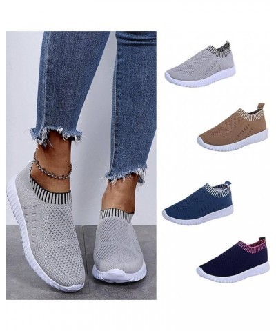 Fashion Unisex Sneakers Women Casual Shoes Breathable Mesh Walking Shoes Spring Summer Soft Flat Shoes 43 Grey $28.67 Fashion...