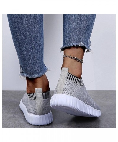 Fashion Unisex Sneakers Women Casual Shoes Breathable Mesh Walking Shoes Spring Summer Soft Flat Shoes 43 Grey $28.67 Fashion...