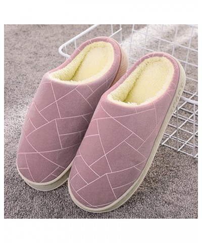 Women Slippers Autumn And Winter Fashion And Comfortable Home Interior Warm Thick Bottom Tall Slippers for Women Red $11.86 S...