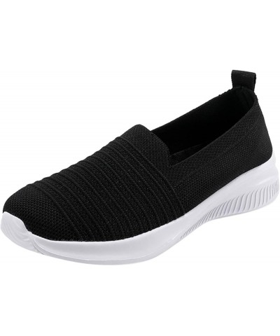 Slip Ons Wide Flats for Women Bow-Knot Slip Ons Ballet Flats for Women Z 11-black $15.56 Mules & Clogs