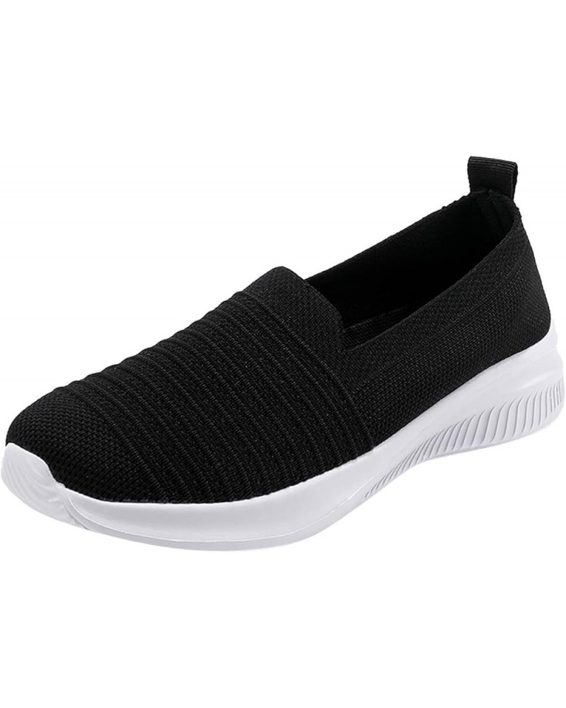 Slip Ons Wide Flats for Women Bow-Knot Slip Ons Ballet Flats for Women Z 11-black $15.56 Mules & Clogs