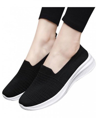 Slip Ons Wide Flats for Women Bow-Knot Slip Ons Ballet Flats for Women Z 11-black $15.56 Mules & Clogs