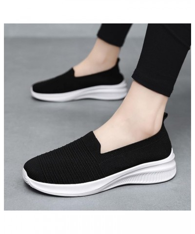 Slip Ons Wide Flats for Women Bow-Knot Slip Ons Ballet Flats for Women Z 11-black $15.56 Mules & Clogs