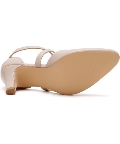 Women's Closed Toe Heel Pumps Nude Pu $26.09 Pumps