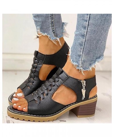 Women Ankle Strap Rhinestone Glitter Low Wedge Sandals Beach Summer Casual Comfort Flats Flatform Flip Flop Shoe 163-htrns-2-...