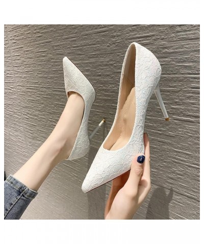 Womens Stiletto Heel Pumps Pointed-Toe Lightweight Elegant Glitter Pump Shoe for Lady Wedding Prom Pumps Black $30.88 Pumps