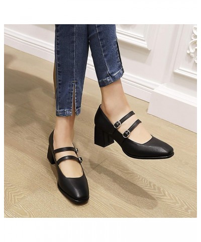 Women Pumps Marry Jane Shoes with Buckle $30.81 Pumps