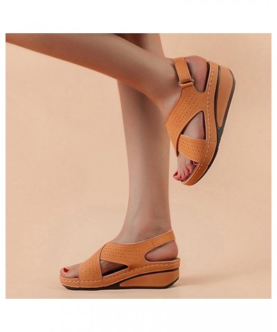 Supportive Sandals for Women Orthopedic Flip Flops Women Leather Arch Support Shoes Heel Sandals for Women Walking Shoes Wome...