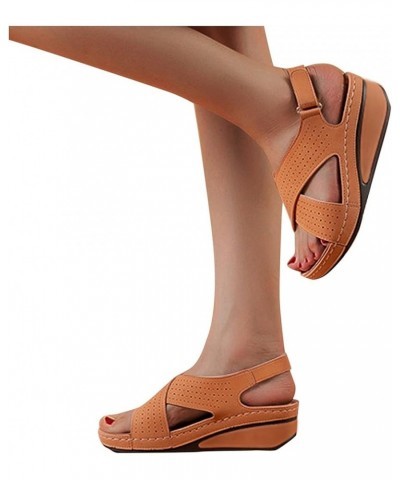 Supportive Sandals for Women Orthopedic Flip Flops Women Leather Arch Support Shoes Heel Sandals for Women Walking Shoes Wome...