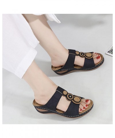 flat sandals for women summer flat platform sandal womens flat sandals espadrille wedge sandals for women Z 05-black $13.90 O...