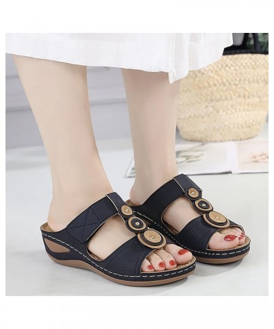 flat sandals for women summer flat platform sandal womens flat sandals espadrille wedge sandals for women Z 05-black $13.90 O...