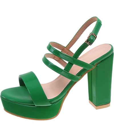 bow heels for women Block Heel Sandals dressy summer Block Heel Dress Shoes heels for women dressy Green $18.09 Sandals