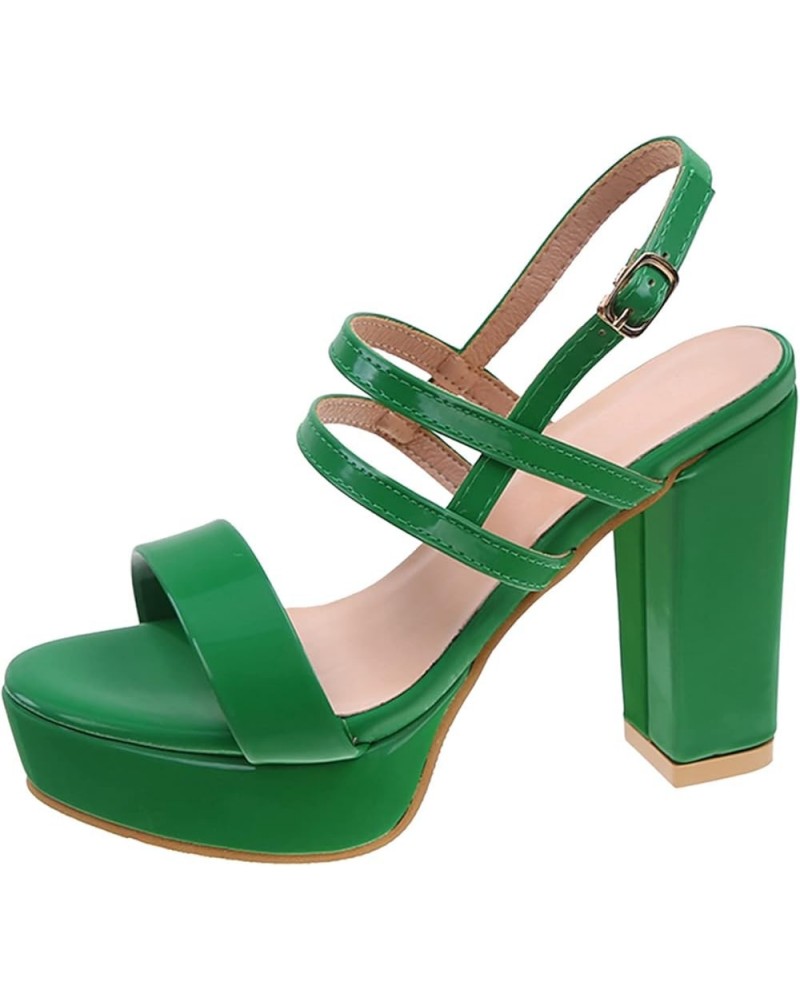 bow heels for women Block Heel Sandals dressy summer Block Heel Dress Shoes heels for women dressy Green $18.09 Sandals