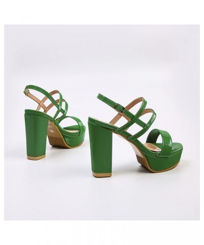 bow heels for women Block Heel Sandals dressy summer Block Heel Dress Shoes heels for women dressy Green $18.09 Sandals